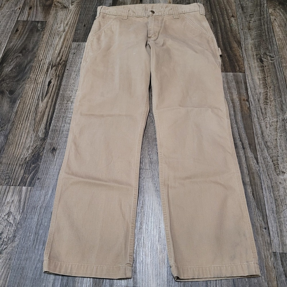 Carhartt Relaxed Fit Carpenter Pants Men's Size 32x30 Beige Khaki B324-DKH